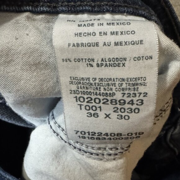 Lee Jeans Men’s 36x30 Blue Regular Fit Straight Leg Denim Cotton Blend - Picture 4 of 8